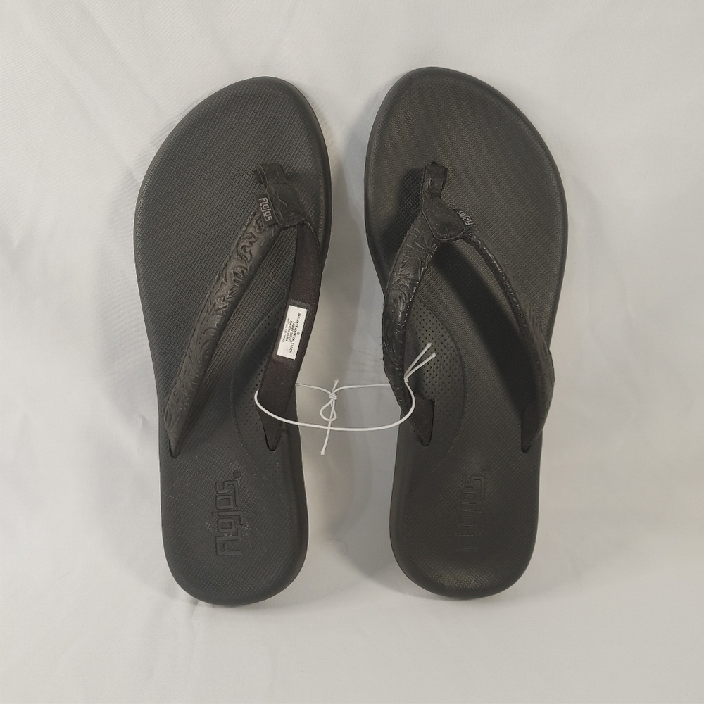Flojos Black Flip Flops Sandals Women’s Size 9 NWOT Comfort Thong